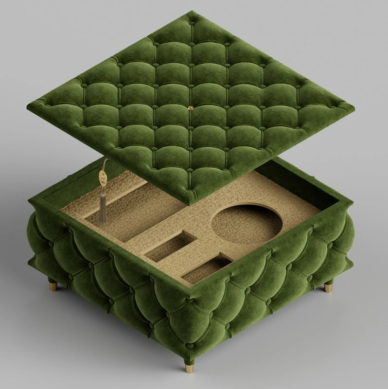 Nour’s original tufted green chest render